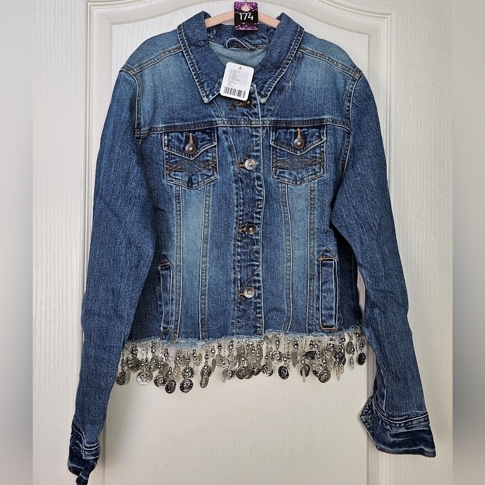 UO Urban Renewal Remade Coin Trim Denim Jacket S/M *EACH ONE IS UNIQUE*